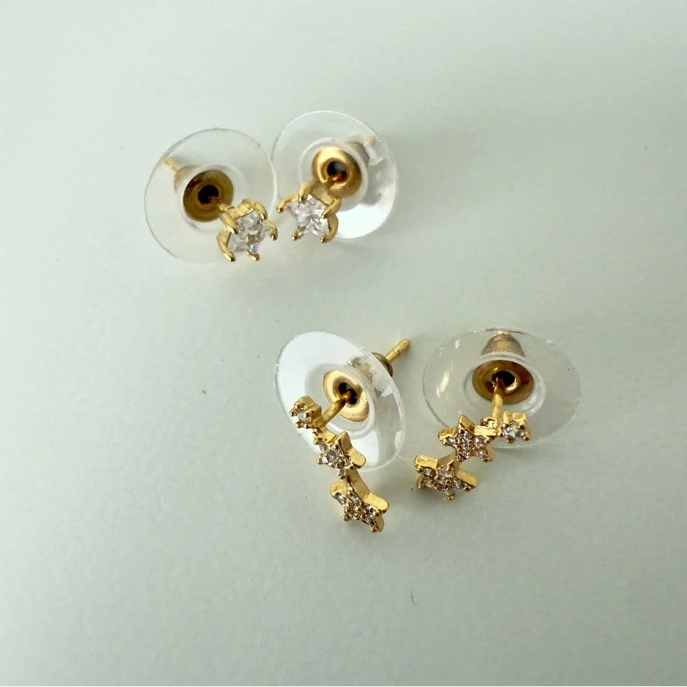 JacqMaria Earrings and Evry Jewels Gold Assorted Earrings and Rings Bundle